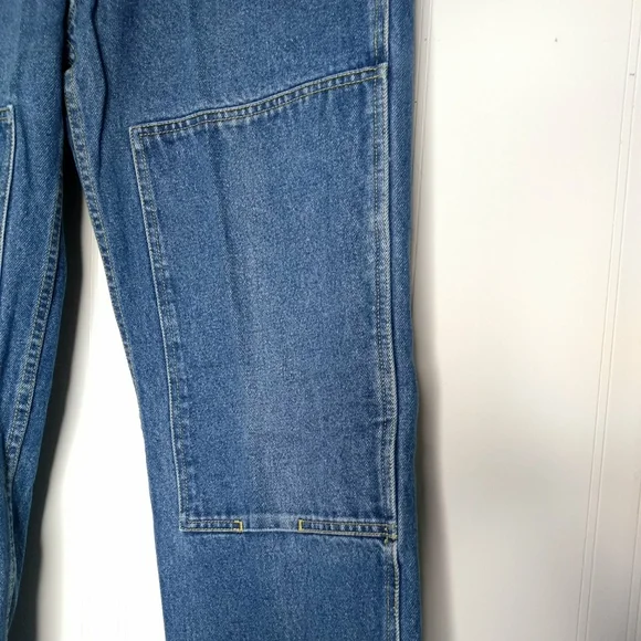 Tommy Hilfiger Blue Jeans Womens Size 9 Cargo Straight Leg Knee Patches - Picture 10 of 14